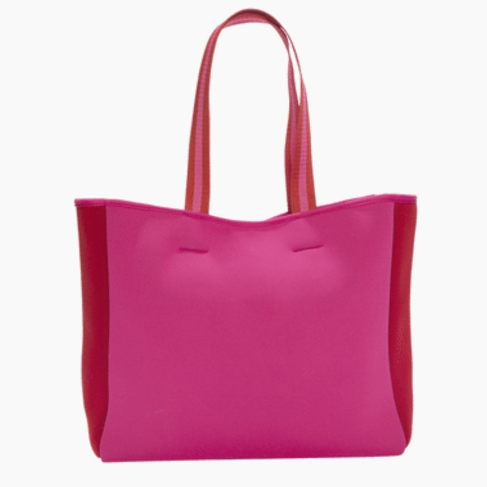 Neoprene Beach Tote Red Orange
